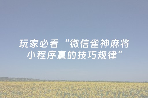 实测分析“微乐麻将自建房输赢规律”（详细透视教程）-哔哩哔哩