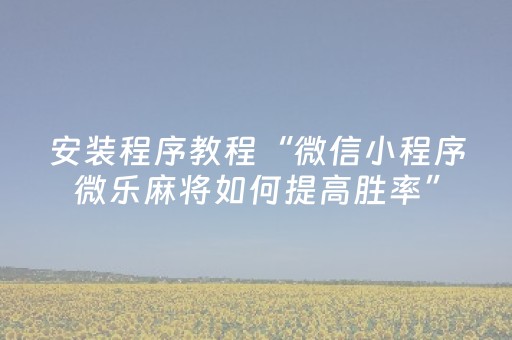 实测分享“胡乐麻将助赢神器”（详细透视教程）-哔哩哔哩