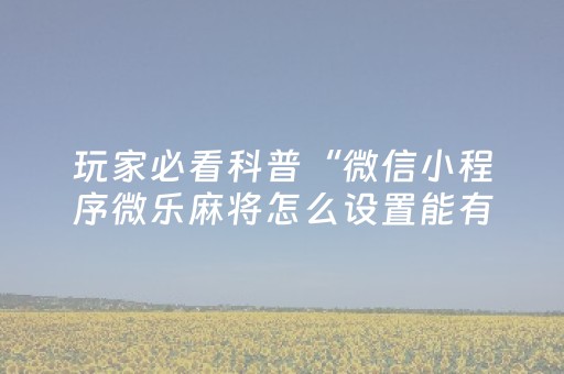 玩家必看攻略“微乐甘肃麻将怎么可以胡牌几率高（专用辅牌神器免安装）