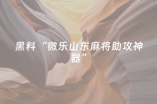 实测辅助“微信雀神广东麻雀小程序辅助（助赢神器通用版）
