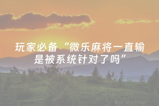 实测辅助“麻将机程序软件（助赢神器通用版）