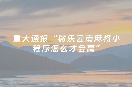 玩家实测“微信微乐麻将如何拿好牌（助赢神器通用版）
