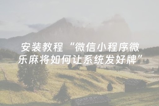 必看教程“手机十三水胜率辅助器（专用辅牌神器免安装）