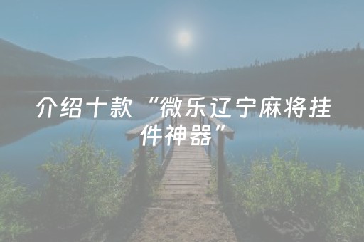 介绍十款“微乐辽宁麻将挂件神器”（控牌神器)