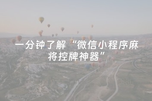 必看教程“微乐安徽麻将专用神器（专用辅牌神器免安装）