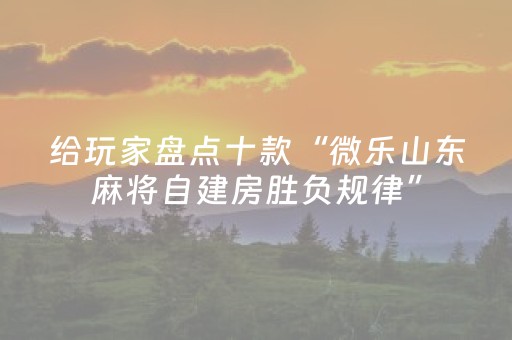 分享辅助“微友麻将神器通用版（助赢神器通用版）