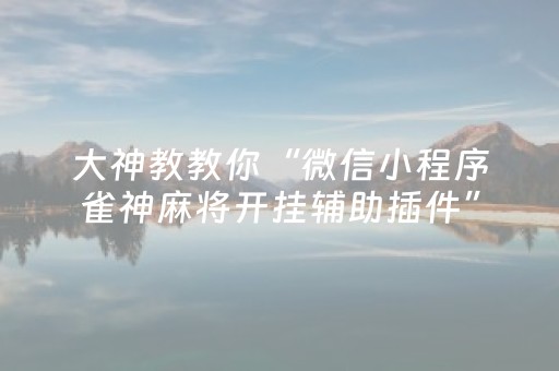 终于发现了“手机打麻将神器软件（专用辅牌神器免安装）