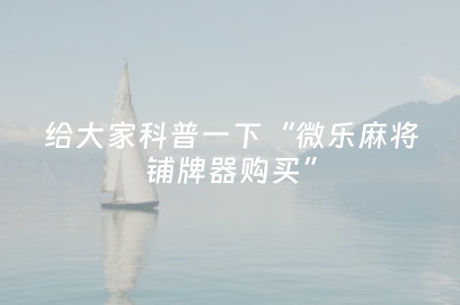 分享辅助“小程序麻将控牌器免安装”（详细透视教程）-哔哩哔哩