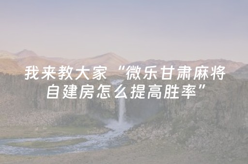 玩家必备教程“打哈儿麻将怎么容易赢（专用辅牌神器免安装）