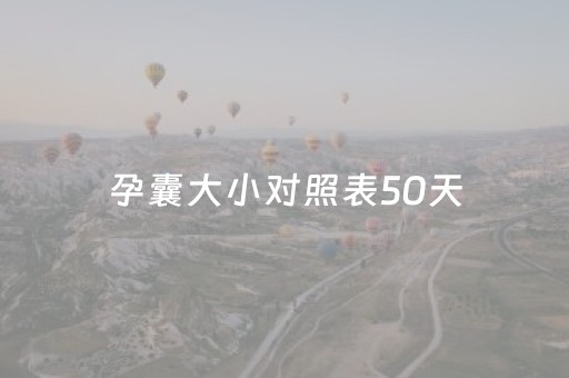 孕囊大小对照表50天（孕囊大小对照表50天孕囊13*9*6是怀孕多久）