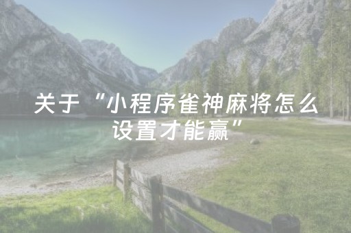 教程辅助“广东雀神麻将输赢规律（专用辅牌神器免安装）