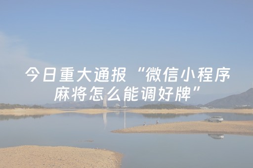 教程辅助“手机微乐麻将怎样打只赢不输（专用辅牌神器免安装）
