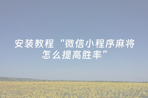 实测分享“麻将机程序控制（专用辅牌神器免安装）