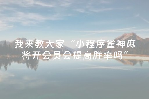 玩家实测“九九麻将神器（助赢神器通用版）