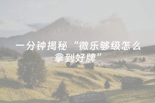 实测分享“微乐辽宁麻将怎么提高胜率（专用辅牌神器免安装）