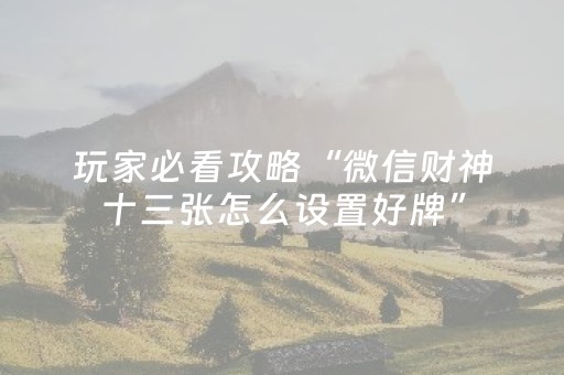 分享辅助“微乐划水麻将怎样提高胜率（专用辅牌神器免安装）