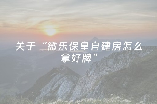 终于发现了“微乐吉林麻将插件（专用辅牌神器免安装）