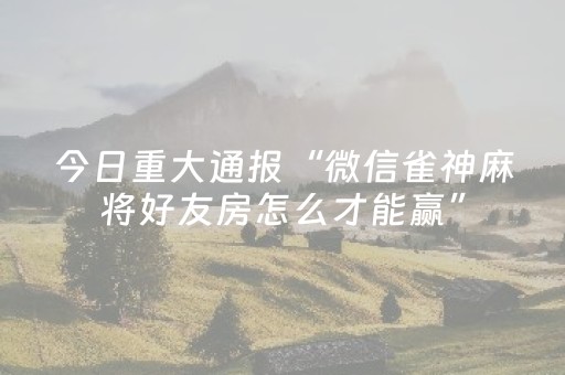终于发现“广东雀神辅助插件哪里买（助赢神器通用版）