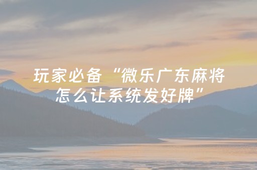 分享辅助“程序麻将机自己安装（专用辅牌神器免安装）