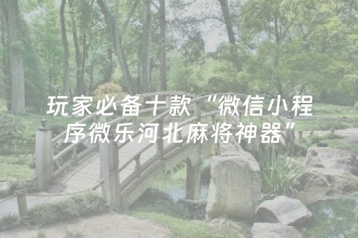胜率设置方法“微友麻将软挂神器（专用辅牌神器免安装）