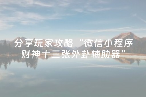 实测辅助“微乐河北麻将胡牌神器（专用辅牌神器免安装）