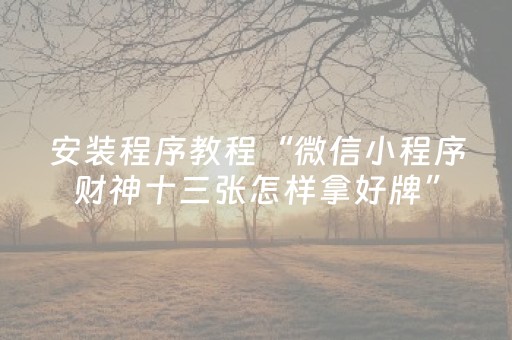 分享辅助“微乐龙江麻将怎么能赢（专用辅牌神器免安装）
