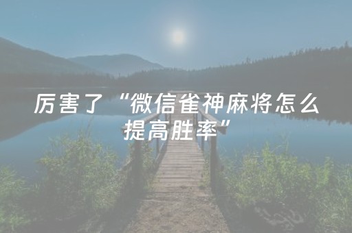 胜率设置方法“微乐江苏麻将怎么让系统发好牌”（详细透视教程）-哔哩哔哩