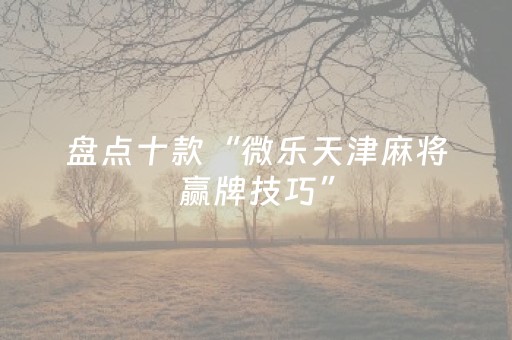 教程辅助“微乐陕西挖坑助赢神器（助赢神器通用版）