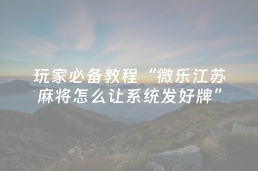 终于发现“微信麻将专用神器（助赢神器通用版）