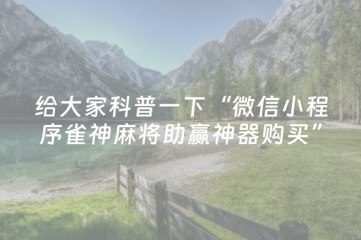 教程辅助“微乐河南麻将挂先试用后付款（专用辅牌神器免安装）