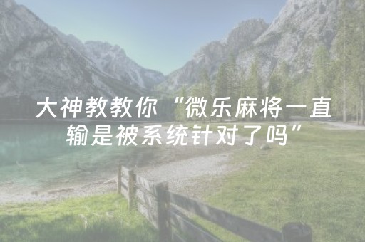 玩家必看攻略“微乐斗地主必赢软件（专用辅牌神器免安装）