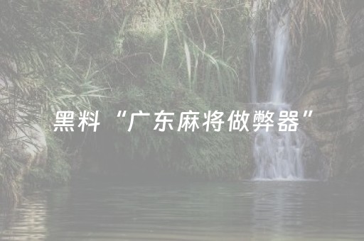 玩家必备教程“微乐广东麻将插件购买（专用辅牌神器免安装）