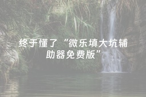 必看教程“手机微乐麻将软挂神器（专用辅牌神器免安装）