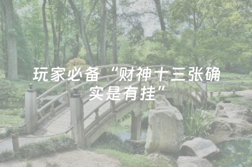 玩家必备“财神十三张确实是有挂”（透明器教程)
