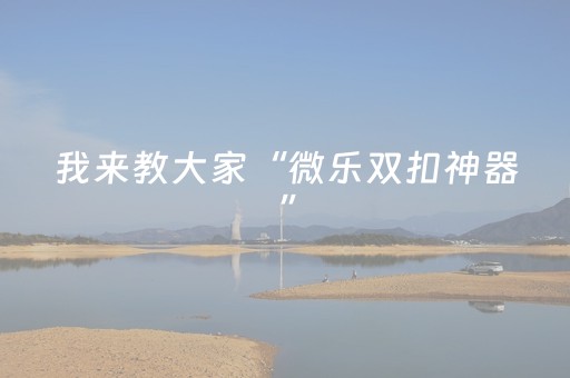 我来教大家“微乐双扣神器”（攻略插件)