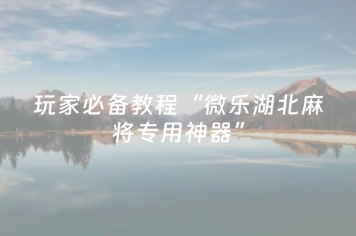 实测教程“手机麻将控牌软件（专用辅牌神器免安装）