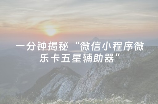 必看教程“微乐开挂神器（助赢神器通用版）