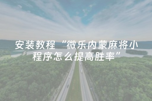 实测教程“微乐吉林麻将助赢神器（专用辅牌神器免安装）