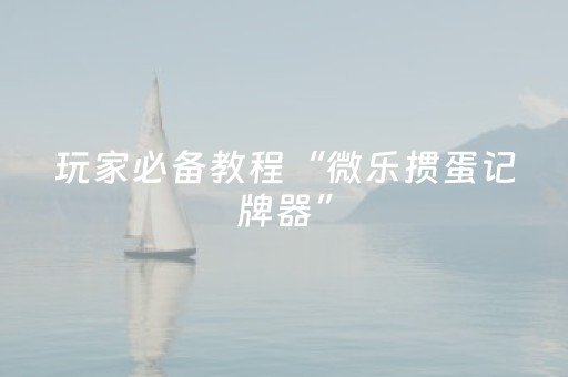 实测教程“牵手跑得快透视器（助赢神器通用版）