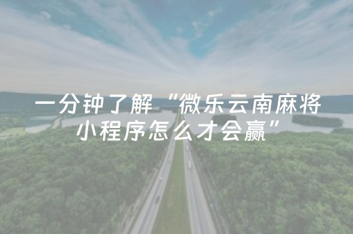 一分钟了解“微乐云南麻将小程序怎么才会赢”（攻略插件)