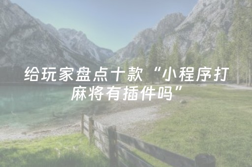 给玩家盘点十款“小程序打麻将有插件吗”（胜率到哪调)
