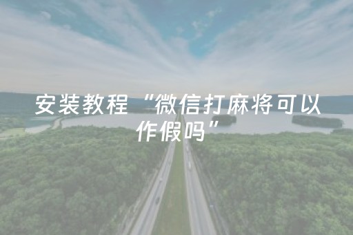 安装教程“微信打麻将可以作假吗”（辅牌器插件购买)