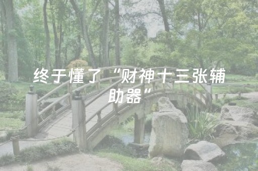终于懂了“财神十三张辅助器”（万能开挂器)