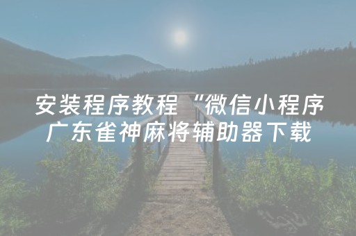 实测教程“微友麻将神器通用版（助赢神器通用版）