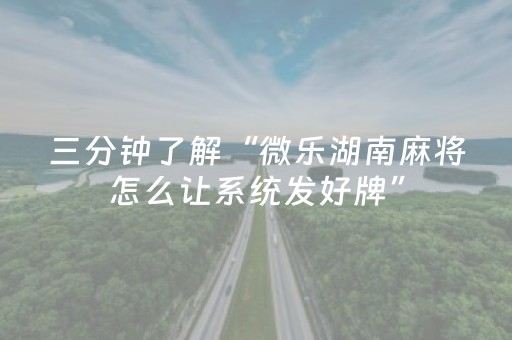 三分钟了解“微乐湖南麻将怎么让系统发好牌”（插件开挂免费AI)