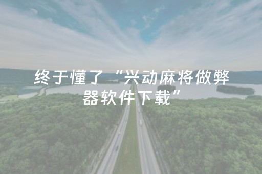 终于懂了“兴动麻将做弊器软件下载”（自建房怎么拿好牌)