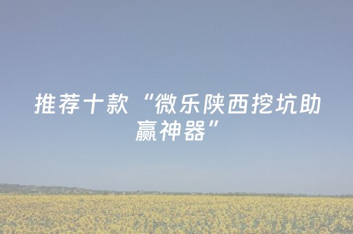 推荐十款“微乐陕西挖坑助赢神器”（AI辅助胡牌规则)