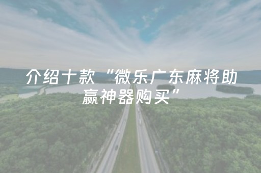 介绍十款“微乐广东麻将助赢神器购买”（充会员胜率高)