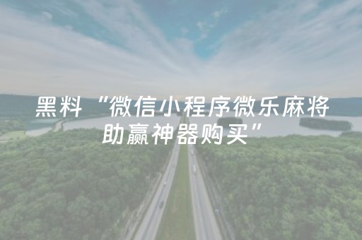 终于发现“微信里打麻将怎么才能赢（专用辅牌神器免安装）