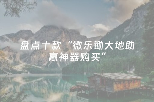 盘点十款“微乐锄大地助赢神器购买”（辅助器通用版)